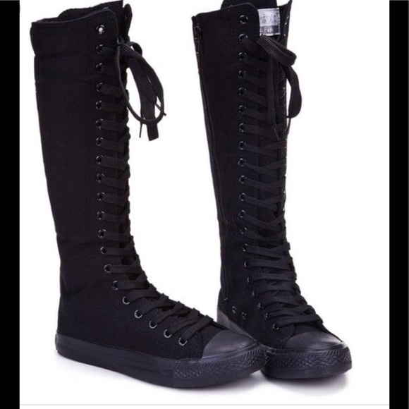 knee high platform sneakers